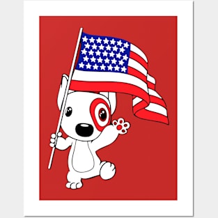 American Flag Bullseye Team Member Posters and Art